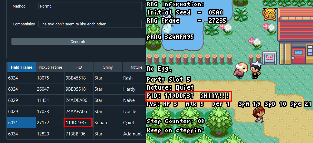 Pokémon RNG Manipulation